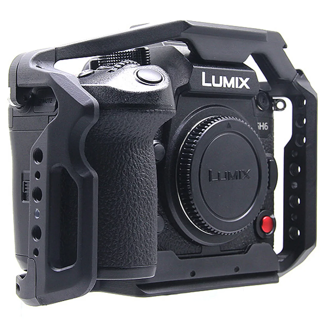 Topcine Aluminum Alloy GH6 Cage for Panasonic LUMIX  Camera，with Cold Shoe Mount 1/4 & 3/8 Inch Screw Holes