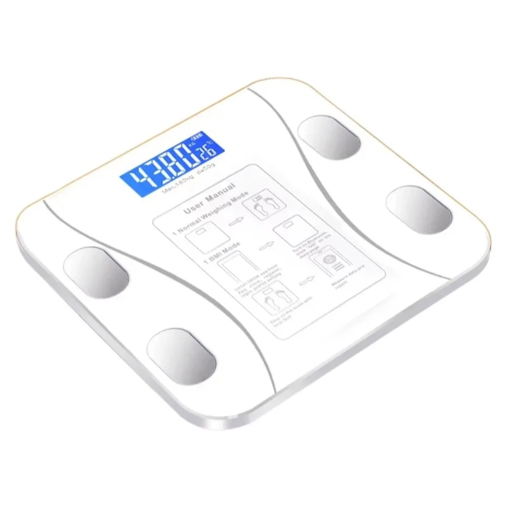 

LED Display Smart Body Fat Scale Wireless Digital Bluetooth Body Fat Scale Digital Measurement Square Weight Loss Scale
