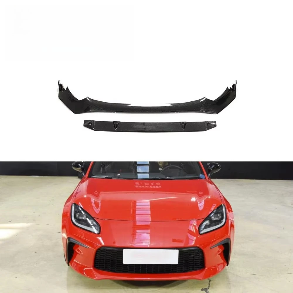

2pcs/set Carbon Fiber Front Bumper Lip for Toyota GR86 Base Premium 2 Door 2022-2023