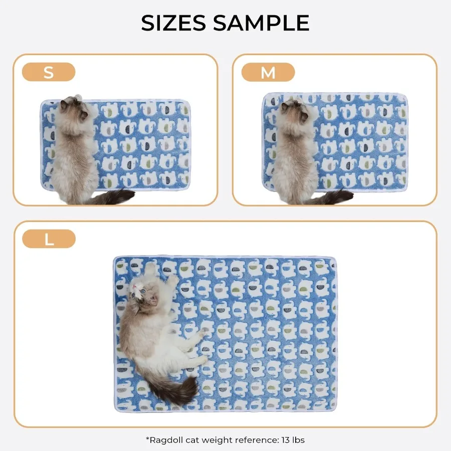 1 pacote com 3 cobertores super macios fofos premium fofo padrão de elefante cobertor para animais de estimação flanela lance para cachorro gato azul pequeno 23x16