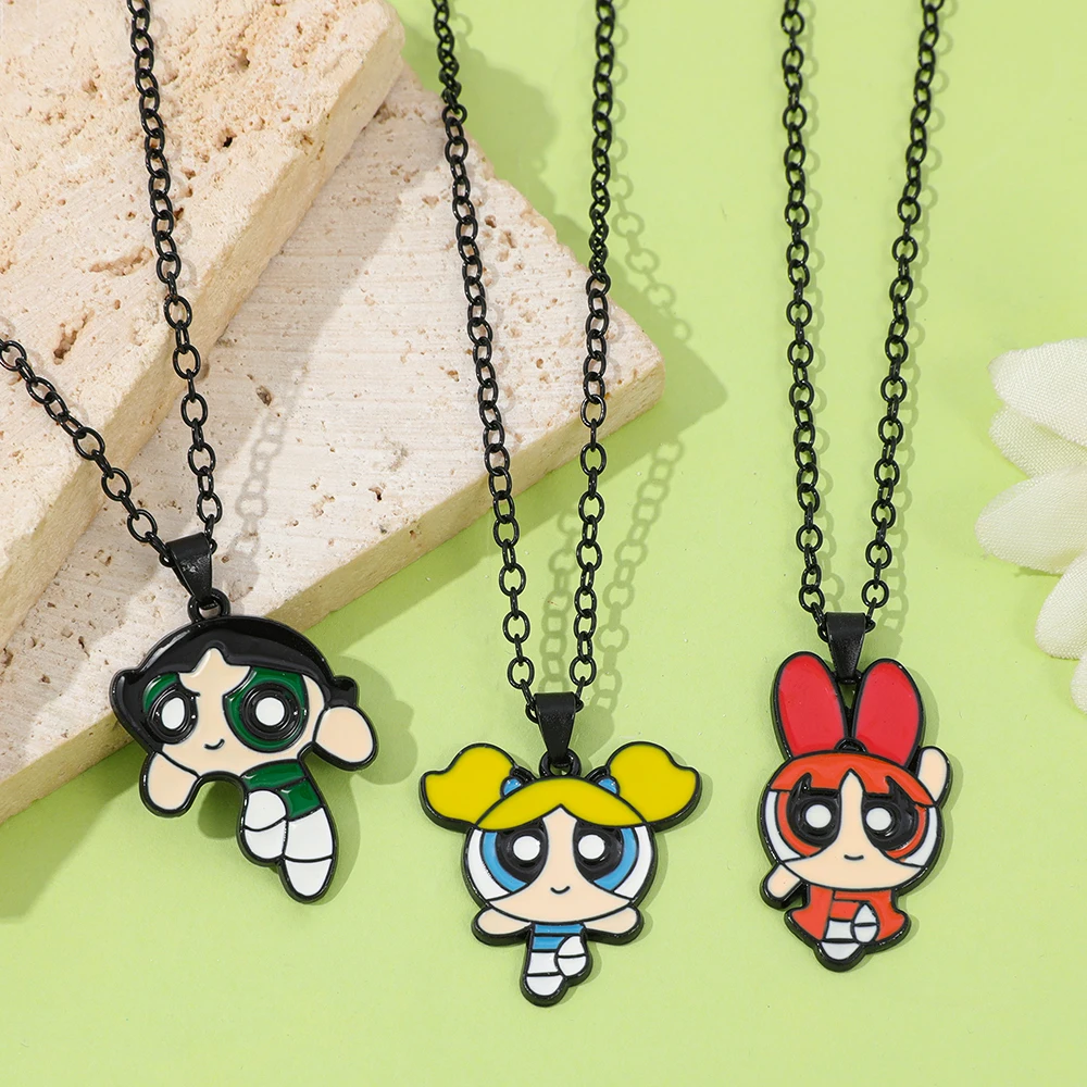 Anime Cartoon Cute Figure Necklaces Sweet Exquisite Pendant Jewelry Gift for Girls Birthday Party Accessories ﻿