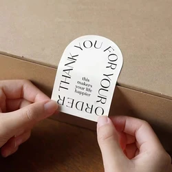 Custom Design Text Logo Packaging Label Personalized Adhesive Thank You Sticker Sheet Print Aesthetic Wedding Gift Bag Box Pack