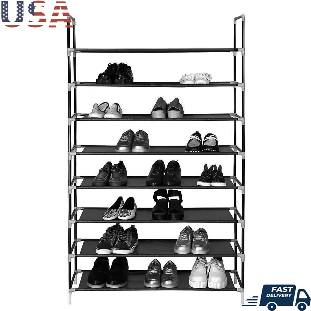 

8 Layers Shoe Rack Ultra Large Capacity Non-woven Fabrics Steel Easy to Install Space Saving Shoe Organizer Home Use