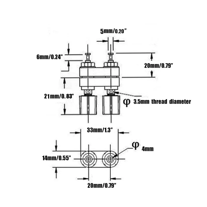 SQPP-20 шт. разъем типа «банан» гнездовой разъем для переплета двойной разъем типа «банан» 4 мм для терминала усилителя динамика