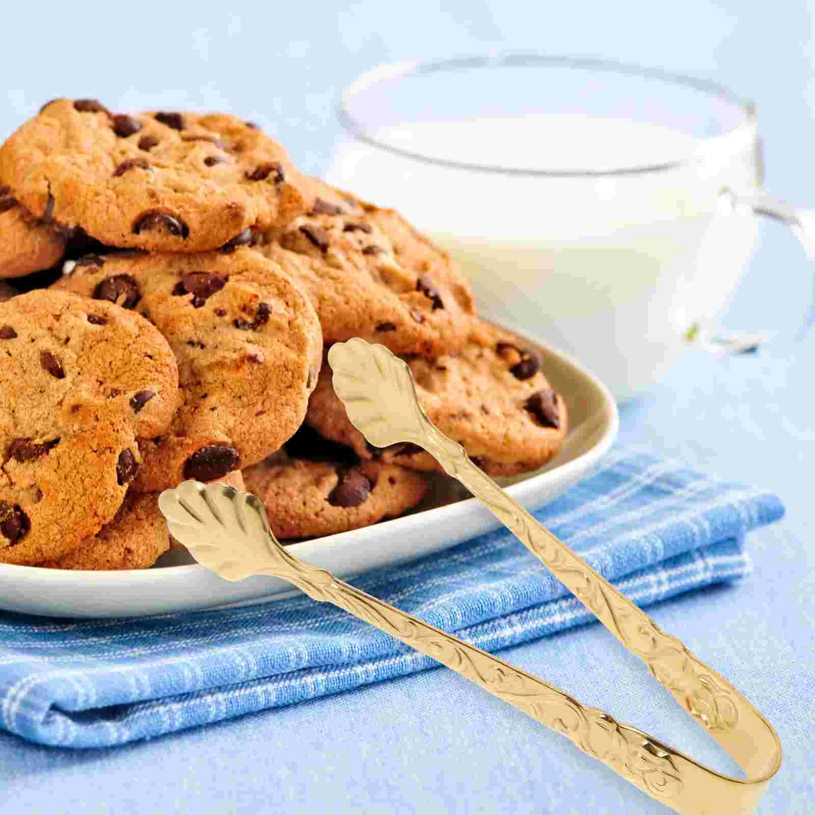 2 Pcs Food Clip Convenient Tong Ice Cube Mini Serving Tongs Fruit Buffet Stainless Steel Clamp Sugar