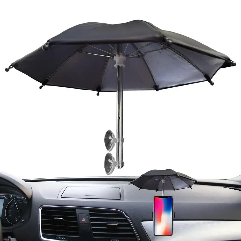 

Portable Mobile Phone Holder Mini Parasol Waterproof Riding Cell Phone Holder Sun Shade Decoration Riding Accessories
