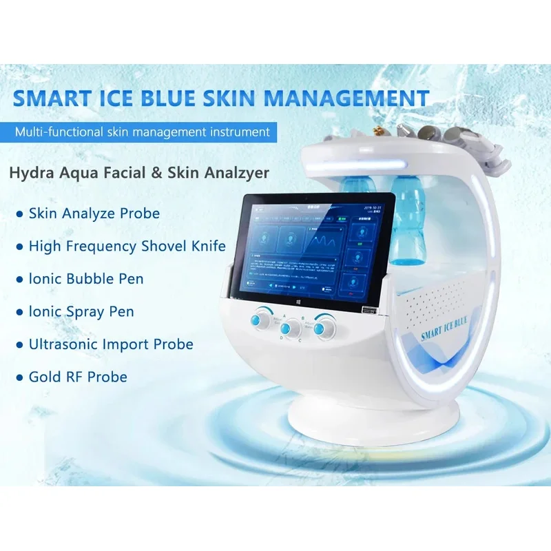 The Newest Non-Surgical RF Gold Dermoabrasion Ultrasonic Machine, Deep Skin Cleansing, Water Peel Beauty Machine, Face Lifting