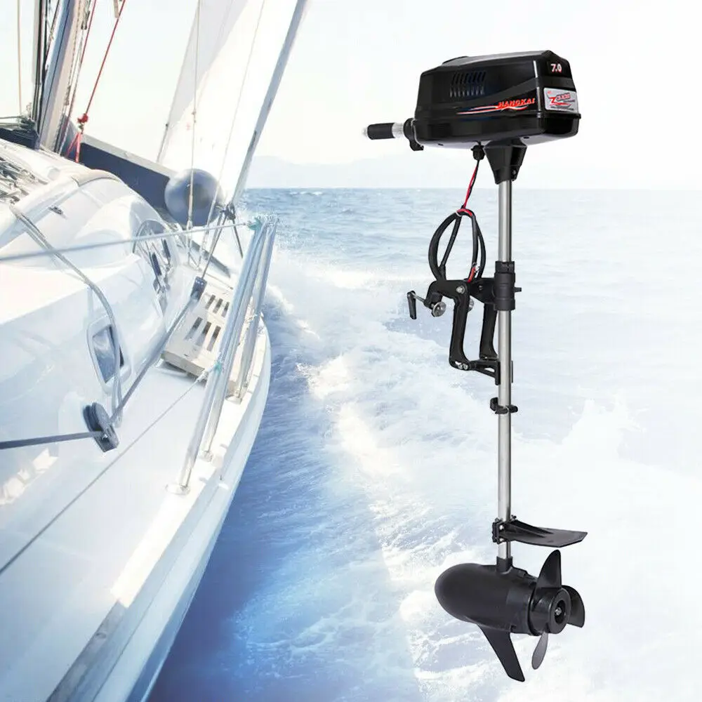 HANGKAI-Motor De Barco De Pesca Inflável Elétrico, Brushless Trolling Motor, 1.8KW Poder Forte, Acessórios Do Barco, Marinha, 48V