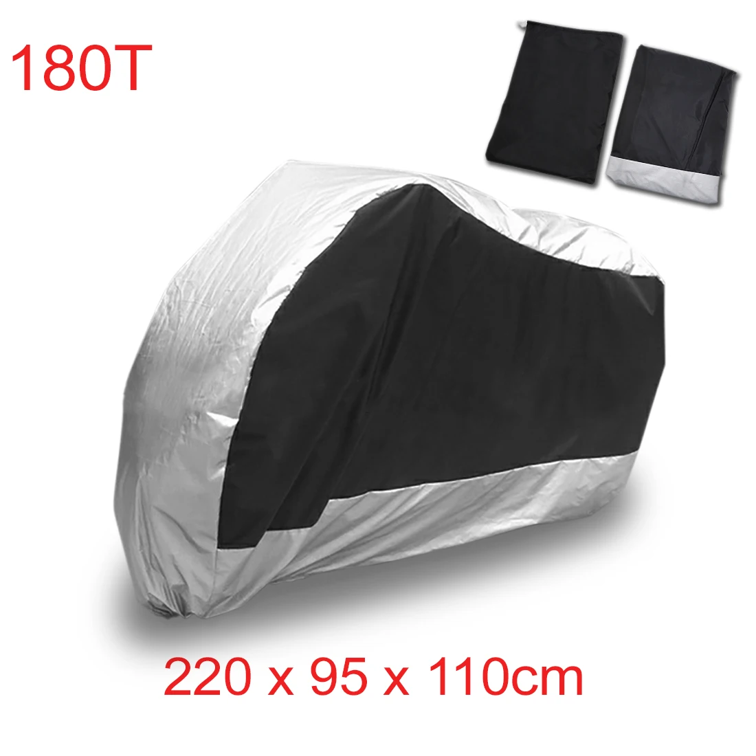 Uxcell Motorcycle Cover Universal Outdoor Uv Protector for Scooter Waterproof Bike Rain Dustproof Cover for Yamaha Suzuki Etc.