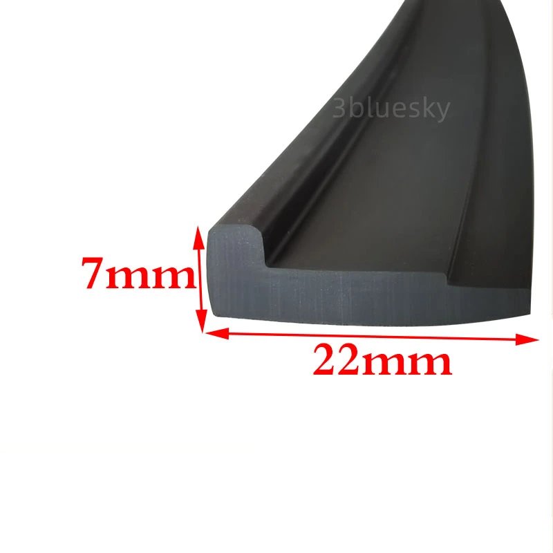 Custom Rubber L Strip Angle Corner Protecor Edge Encloser Shield Collision Avoidance Gasket 7x22mm Black