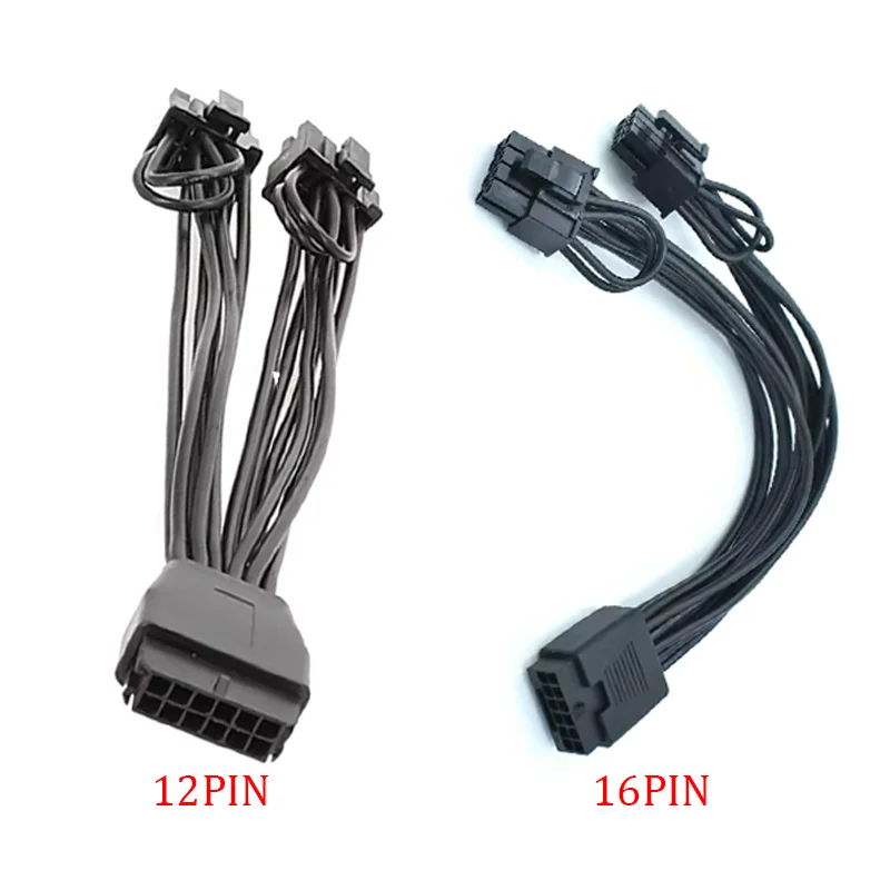 

12-контактный 16-контактный на двойной 8-контактный (6 + 2) адаптер кабеля видеокарты 12-контактный разъем «мама» на два 6 + 2-контактный разъем питания PCIe для видеокарты