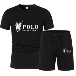 Conjunto de ropa deportiva para hombre, camiseta de manga corta y pantalones cortos deportivos, pantalones de jogging informales de verano, conjunto de dos piezas de secado rápido, novedad de 2024