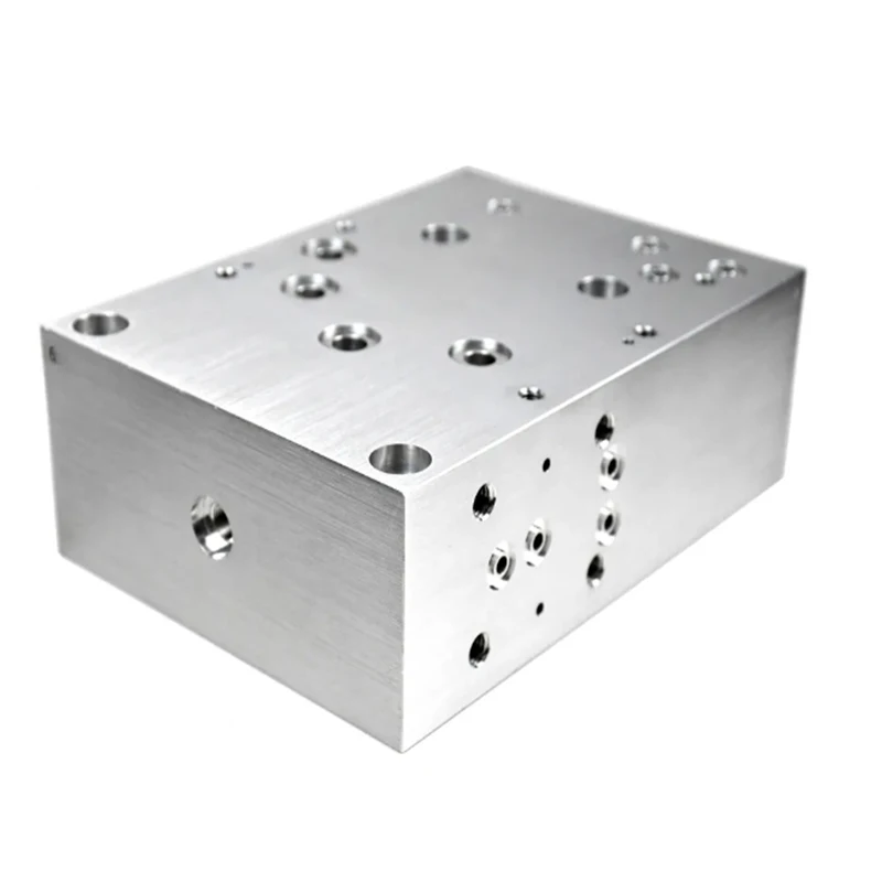 Custom High Accuracy Auto Aluminum Block Parts CNC Auto Parts with Brushing Finish CNC Machining Factory