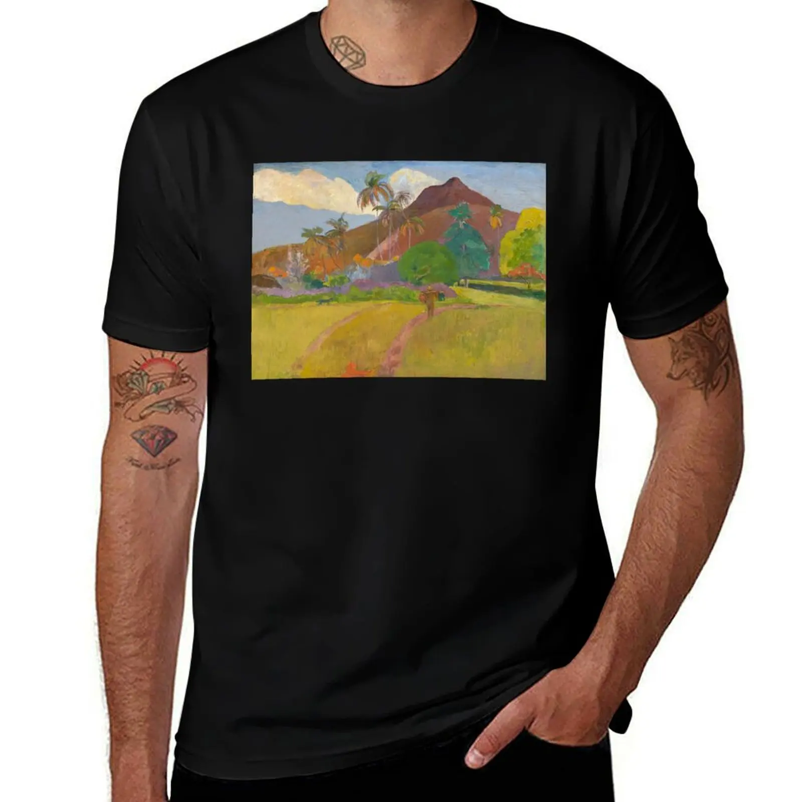 Paul Gauguin Tahitian Landscape T-Shirt blacks hippie clothes sublime vintage t shirt men