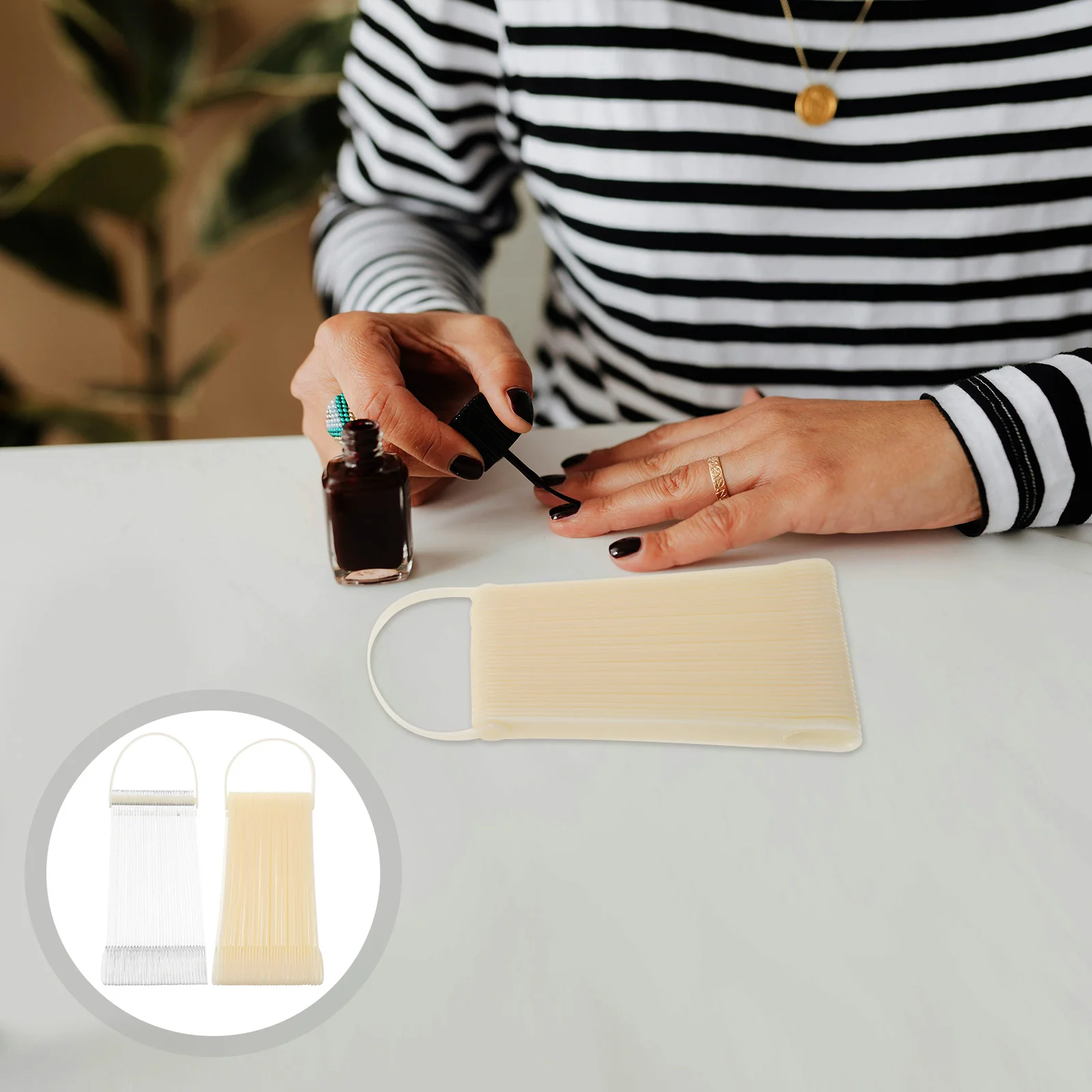 

6 set Polish Color Display Fan Shaped Color Sample Tips For Salon Manicure Display Board Nail Art Supplies Storage Practice Tool