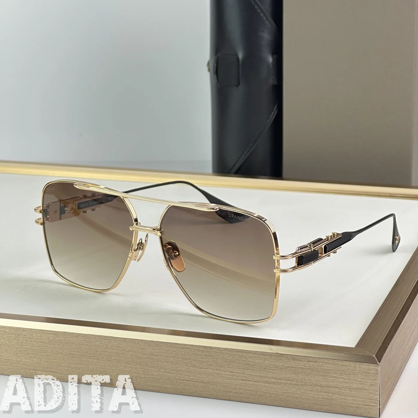 ADITA GRAND EMPERIK DTS159 Top High Quality Sunglasses for Men Titanium Style Fashion Design Sunglasses for Womens  with box - Image 4