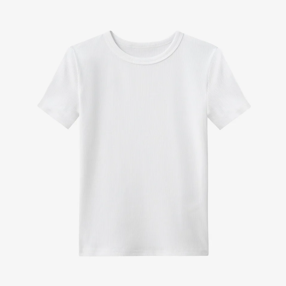 Meadow Collection – Ribbed White Tshirt