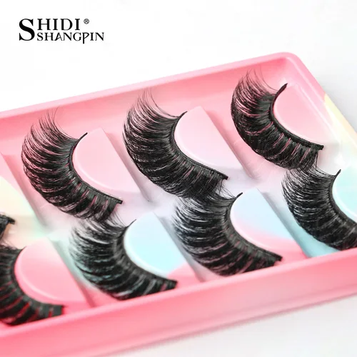 Imagen 2 del producto SHIDISHANGPIN-pestañas postizas largas y naturales, 3/5 pares, esponjosas, 3D, espectaculares, maquillaje