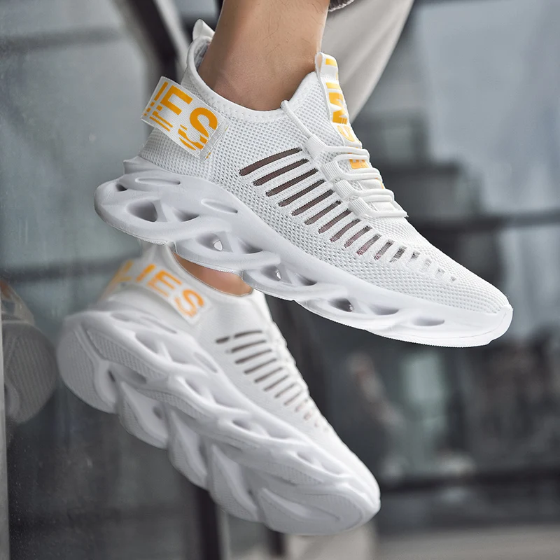 Nowe męskie buty wygodne adidasy oddychające buty do biegania dla mężczyzn siateczkowe buty sportowe do butów wling trampki lekkie sportowe