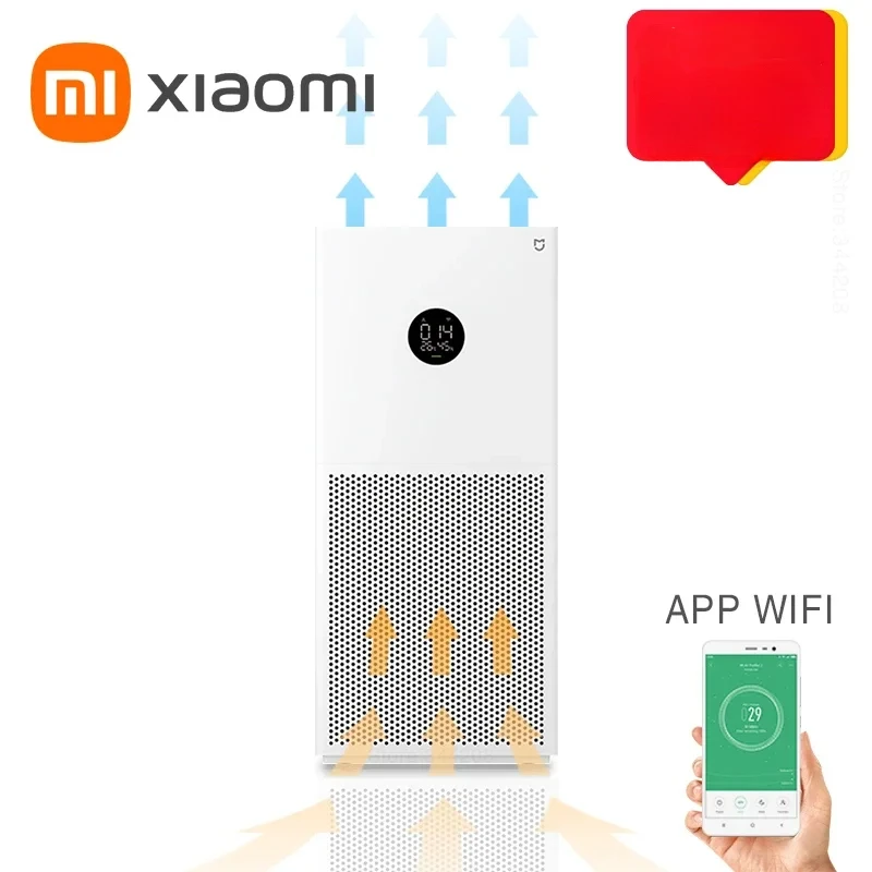 XIAOMI MIJIA Smart Air Purifier 4 Lite LED Display Quadruple Purification Aldehyde Removal Home Air Ionizer 35.8dB(A) Low noise