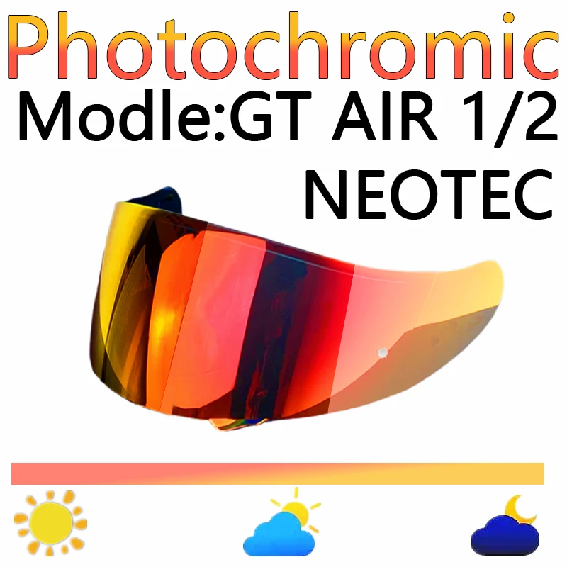 Photochromic Visor Lens Plating Lens Case for Shoei GT-Air Gt Air2 Neotec CNS-1 CNS1 TC- 5 TC- 9 Helmet Night Vision Lens