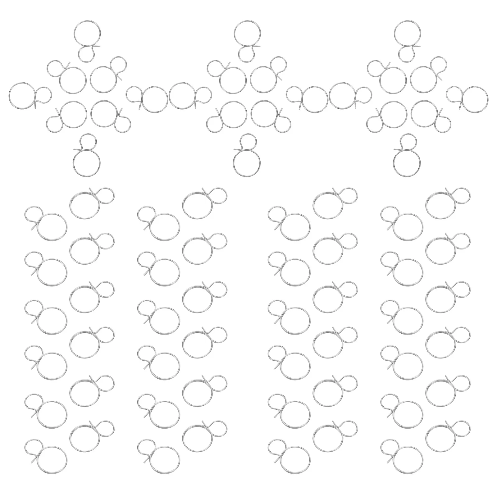 

100pcs Crystal Lamp Pendant Connector Stainless Steel Figure 8 Hooks For Chandelier Lamps Metal Suncatcher Clips For Ceiling