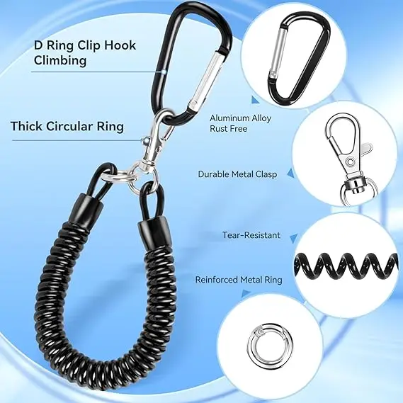 Anti-theft Telescopic Spring Lanyard Anti Lost Wrist Safety Tether for Mobile Phones Accessories Phone Gasket Hanging Neck Rope view 3