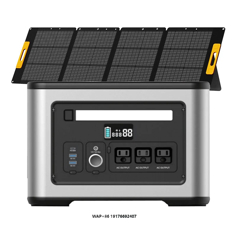 Emergency Portable Power Station Outdoor Camping LiFePO4 Battery 300W-3000W Solar & Car Power AC/DC Output Protective Case