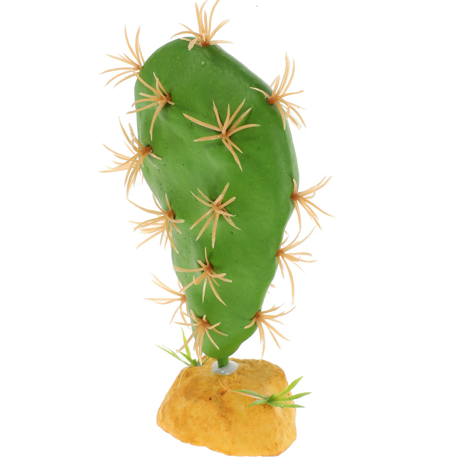 Artificial Cactus Reptile Tank Decor Realistic Terrarium Plant Habitat Ornament Hide Spot for Lizards Geckos