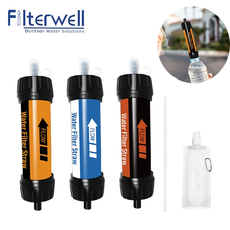 

Filterwell Outdoor Camper Water Filter Survival Camping Equipment External Drinking Water Purifier Travel Hiking Camp Supplies