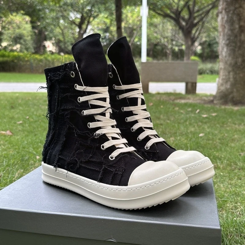 

2026 New Women's Shoes Street Style Canvas Casual Shoes for Woman Fashion High Top Chunky Sneakers Designer Shoes Zapatos Mujer