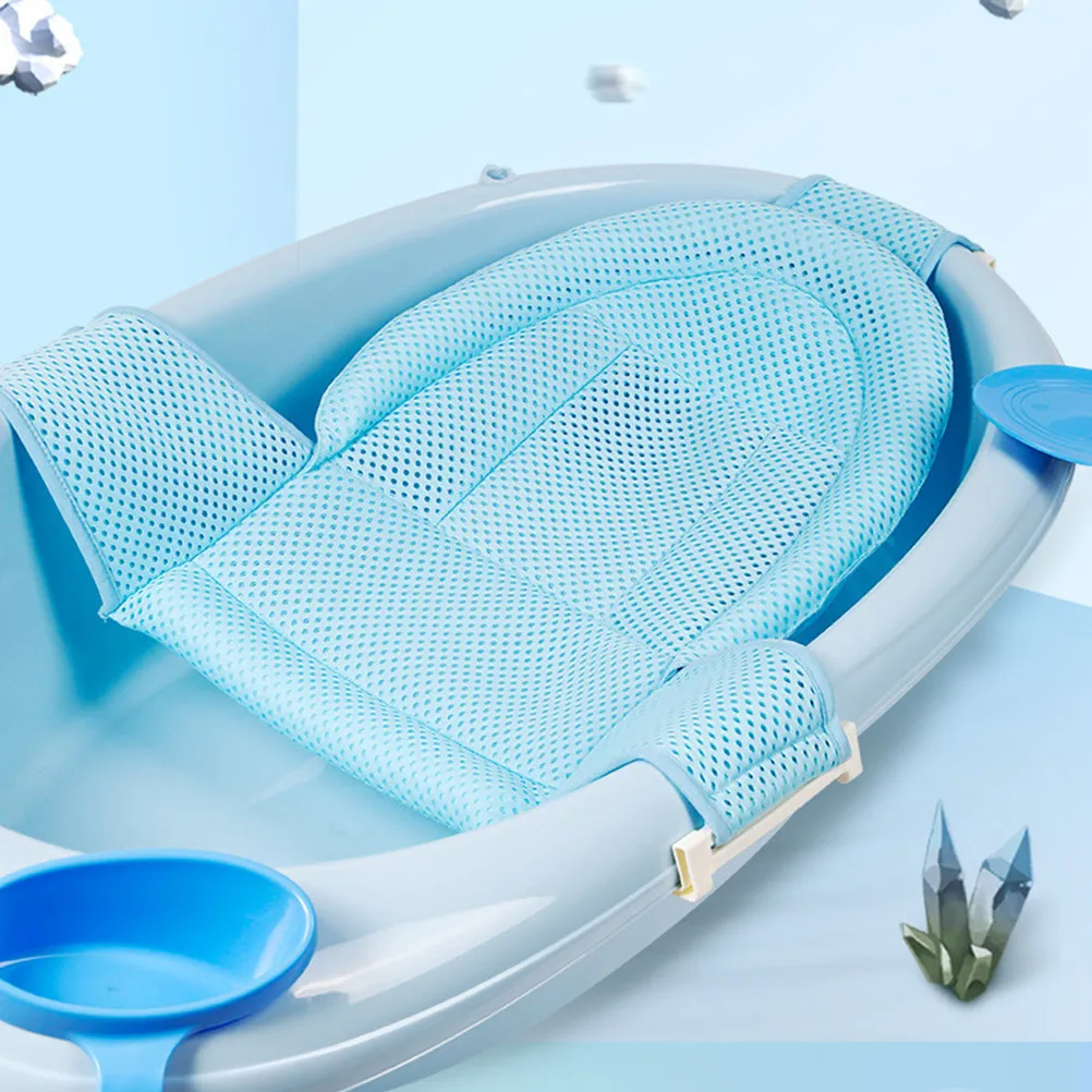 

1Pcs Infant Bathing Support Net Baby Shower Mesh Seat with 3-Point Buckle Side Hooks Lightweight Breathable Skin-Friendly