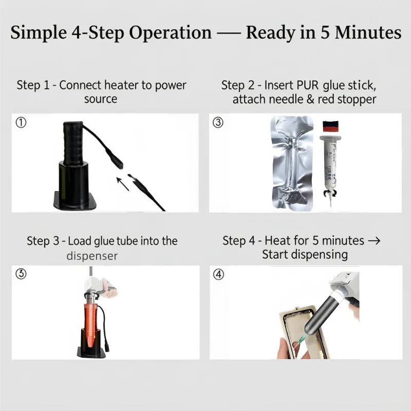 LIANGWEI T3 Instant Dissolver PUR Hot Melt Glue Heater Quick Heating for Phone Screen Middle Frame Bracket Back Cover Repair