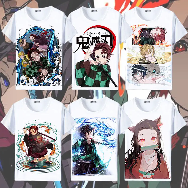 

Kimetsu No Yaiba 2026 Summer Anime T - Shirt Unisex White Graphic Tees Tanjiro Nezuko All Collection Demon Slayer Streetwear