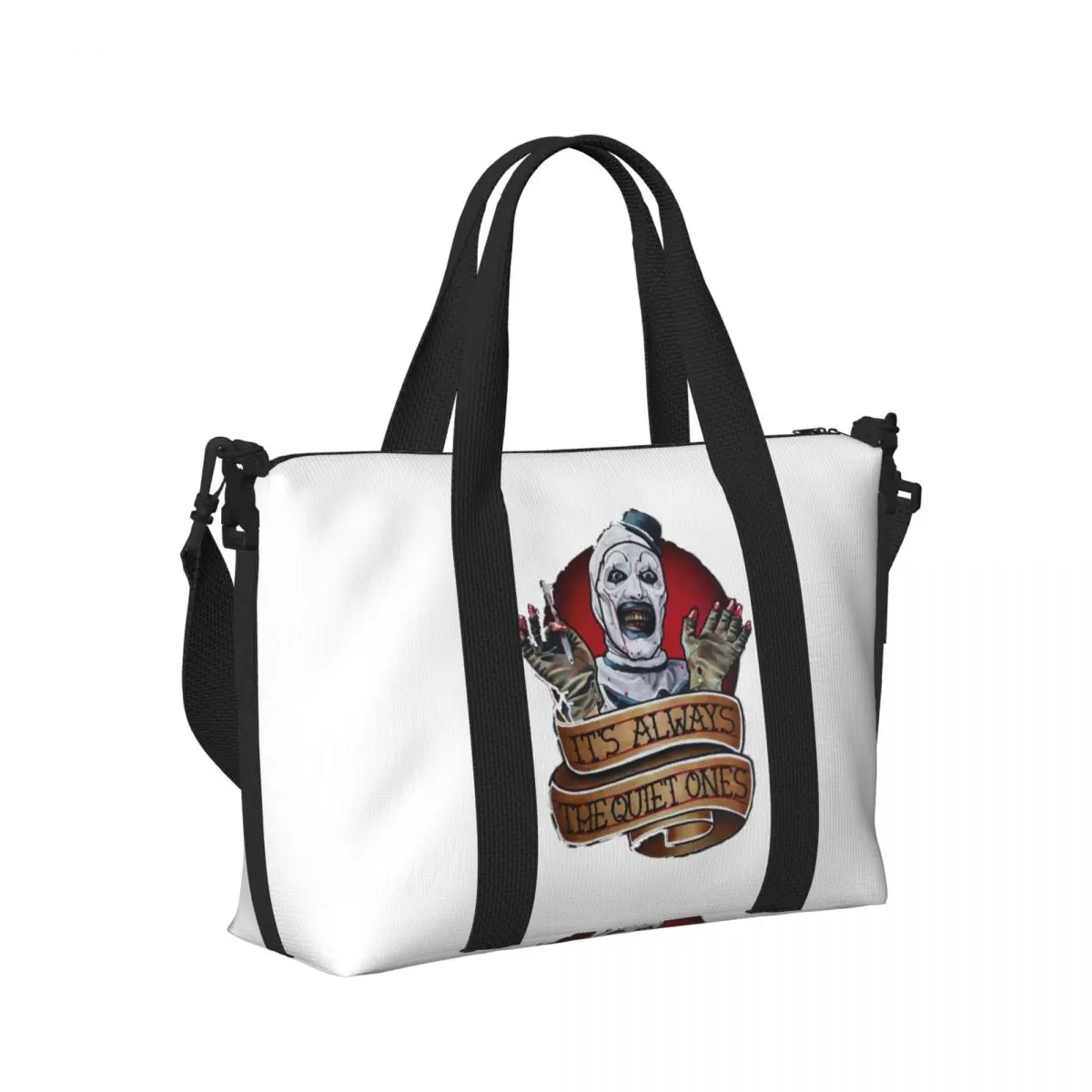 

Terrifier Beach Travel Bag Large Capacity Tote Bags for Gym Yoga Women Shopping Duffle Shoulder Bag