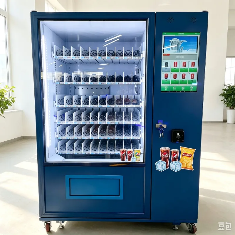 Drink Vending Machine Snack Large Capacity Vending Machine for Food and Drinks with Carh and Card Payment FL Customized