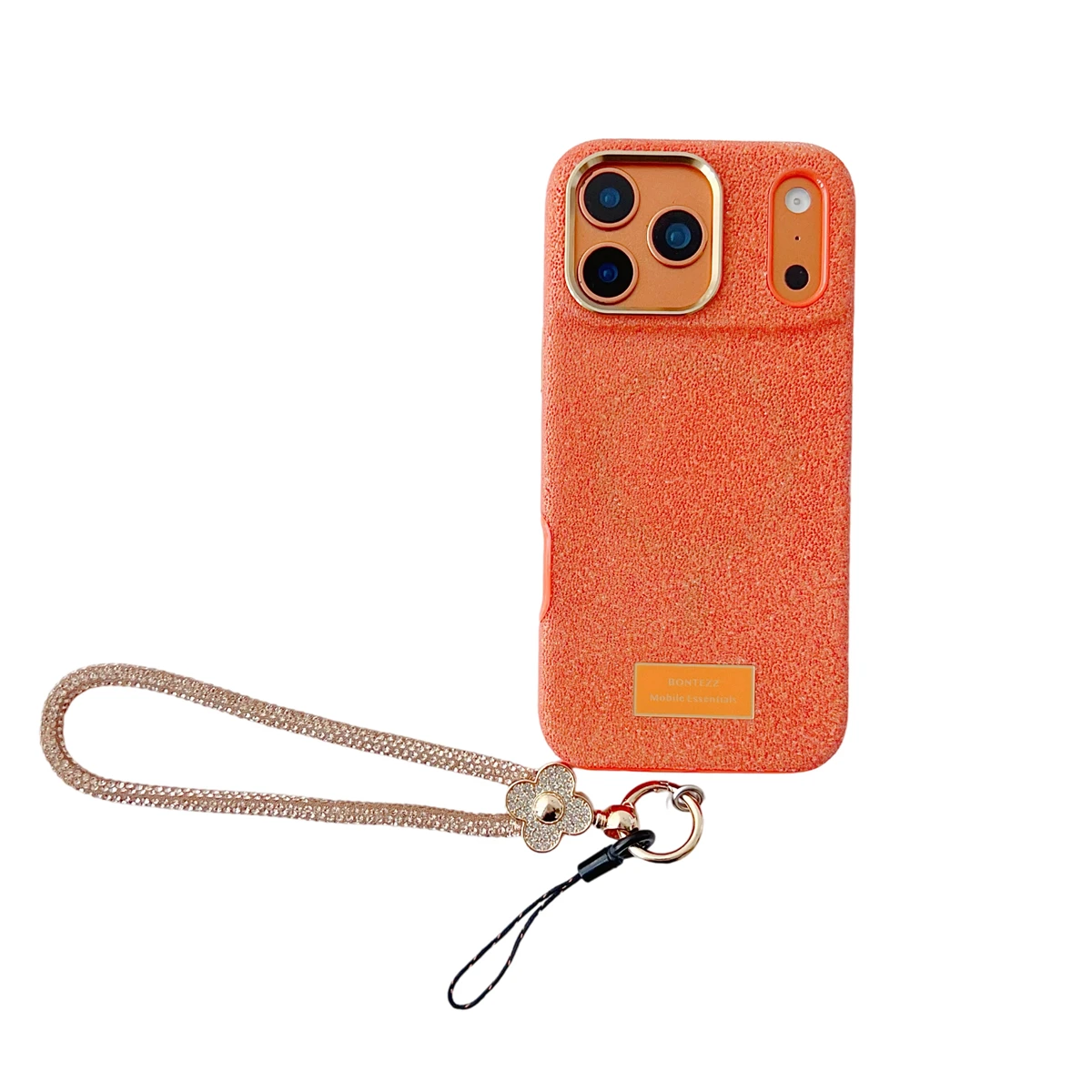 

Luxury Bling Shiny Lanyard Cases for iPhone 17 Pro Max 17Pro Glitter Silver Camera Protect Back Cover Fundas With Retail Package