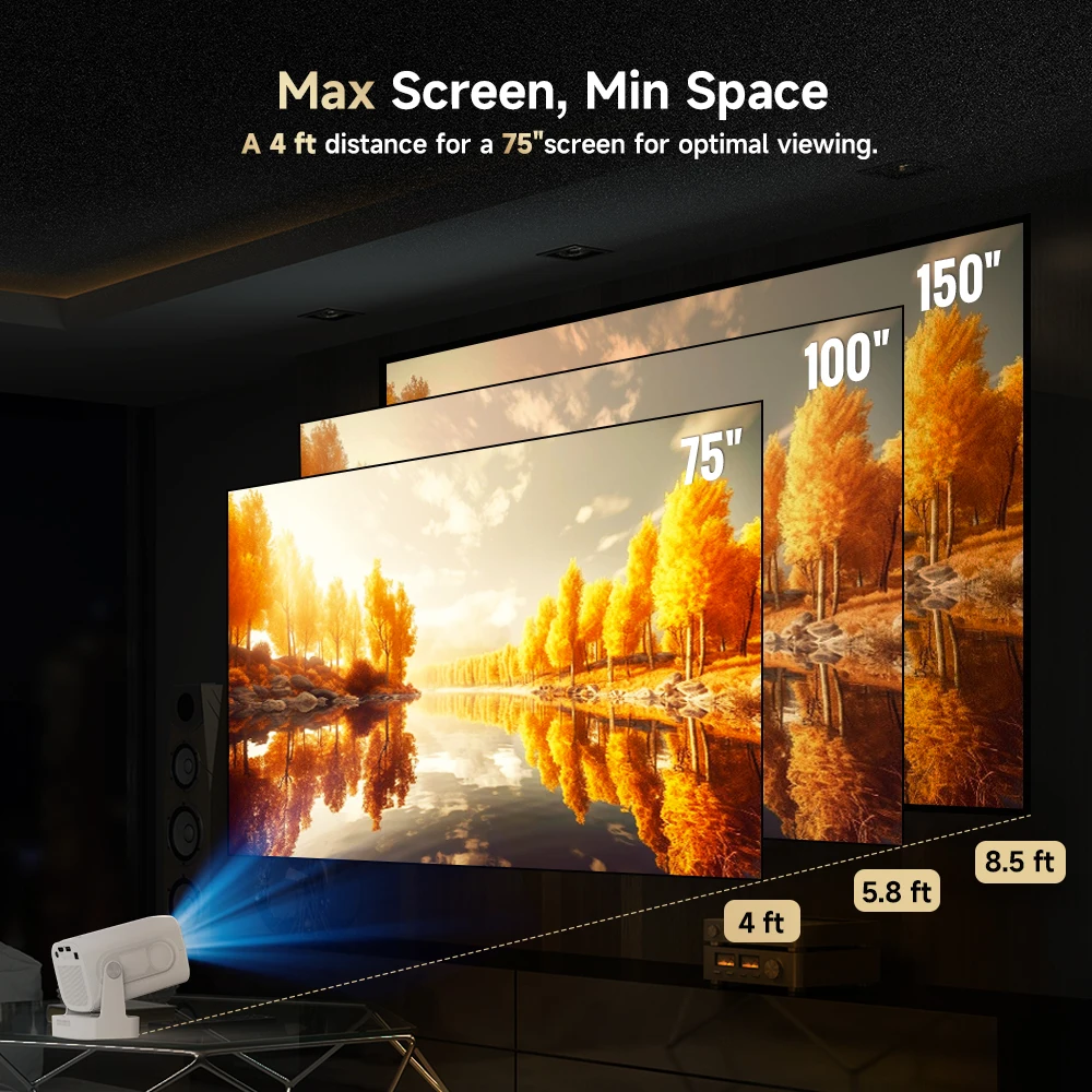 جهاز عرض Magcubic HY310 Android 11 4K أصلي 1080P تركيز تلقائي 330ANSI Dual Wifi مع مساعد صوت ماوس هوائي مكبر صوت مدمج