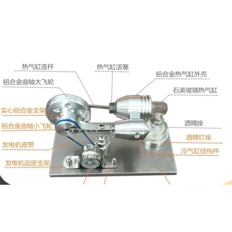 Kit de mini moteur à vapeur Stirling, modèle de micro-générateur, expérience scientifique, cadeau d'anniversaire