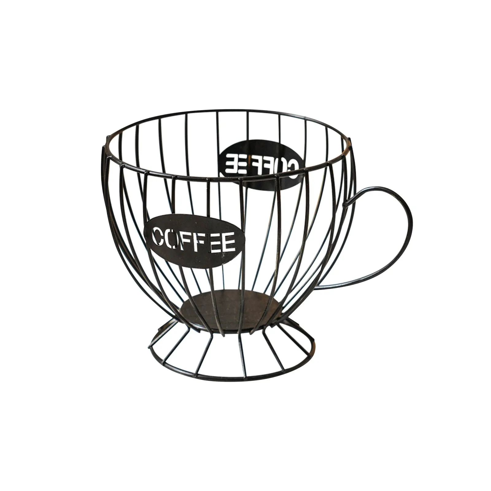 Metalen koffiecapsulehouder voor Nespresso koffiepadorganizer, baropbergdoos fruitmand koffieaccessoires opbergbeker