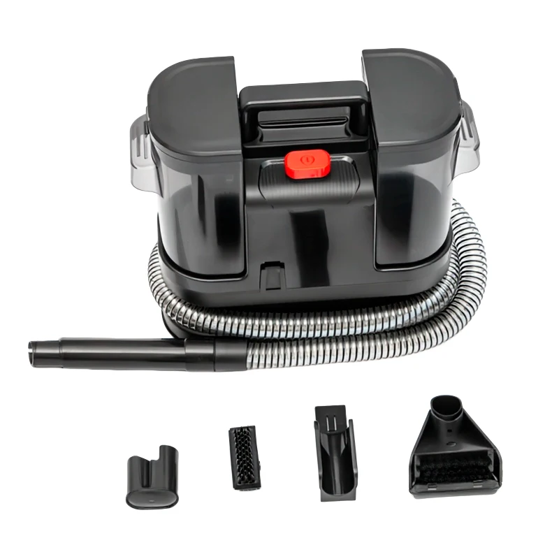 Black 15kpa Wired Wet Dry Fabric Spot Vacuum Cleaner Handheld Upholstery Clothes Spot Cleaner Spray UK Plug Bagless for Hotels