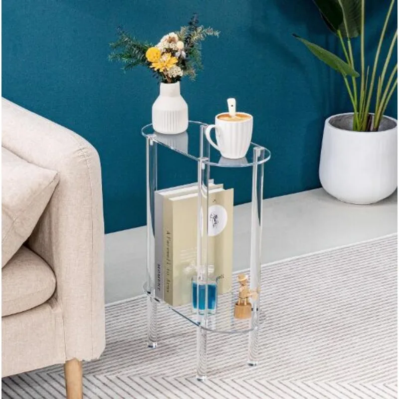 Naxilai Clear Acrylic Side Table 1set, 40(L)*20(W)*50(H)cm 15.75