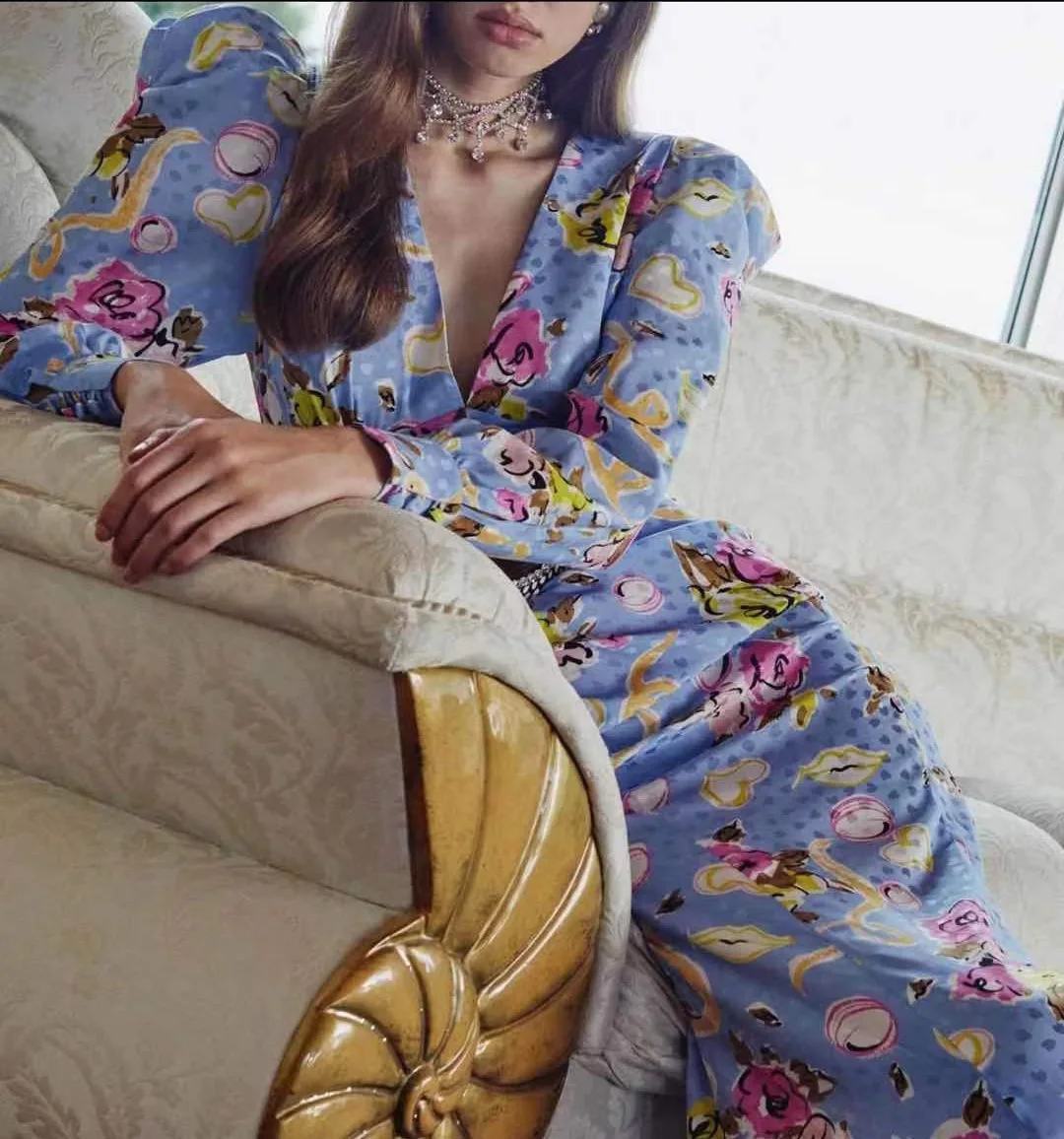 Necklace Temperament Light Luxury Lap Chain Mesh Tassel For Women Luxury Collares Para Mujer Jewelry Collier Femme Pendant