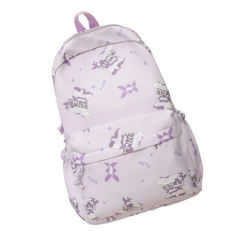 Mochila feminina adorável urso estampa mochila mochila viagem mochila escolar