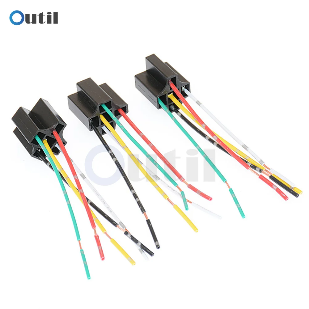 3 Pcs 12V 24V 5 Pin Automotive Relais Socket Harness Connector Plug Bakeliet Relais Base Seat Voor 5-Pin 4-Pin for Auto Relais