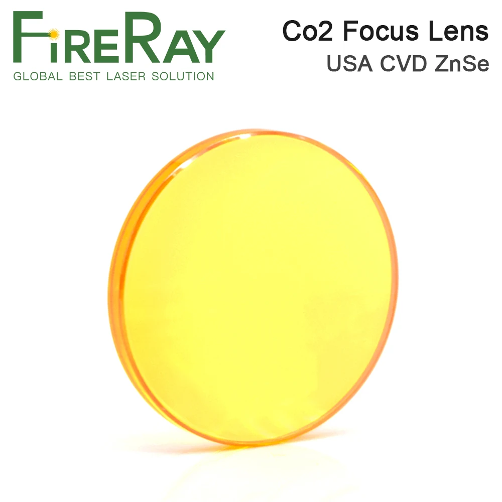 FireRay Focus Lens USA CVD ZnSe Dia 12 15 18 19.05 20 FL 38.1 50.8 63.5 76.2 101.6 127mm for CO2 Laser Engraving Cutting Machine