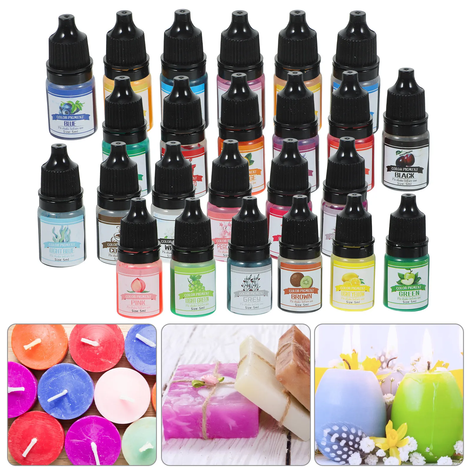 

1 Box Premium DIY Colorants for Scented Making Soap Epoxy Resin Coloring Liquid Pigment Bright Blendable Aromatherapy