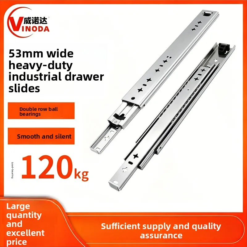 Mm Steel Heavy Duty Three Section Ball Bearing Drawer Slide Rails Quiet Operation Compatible Rv Projects