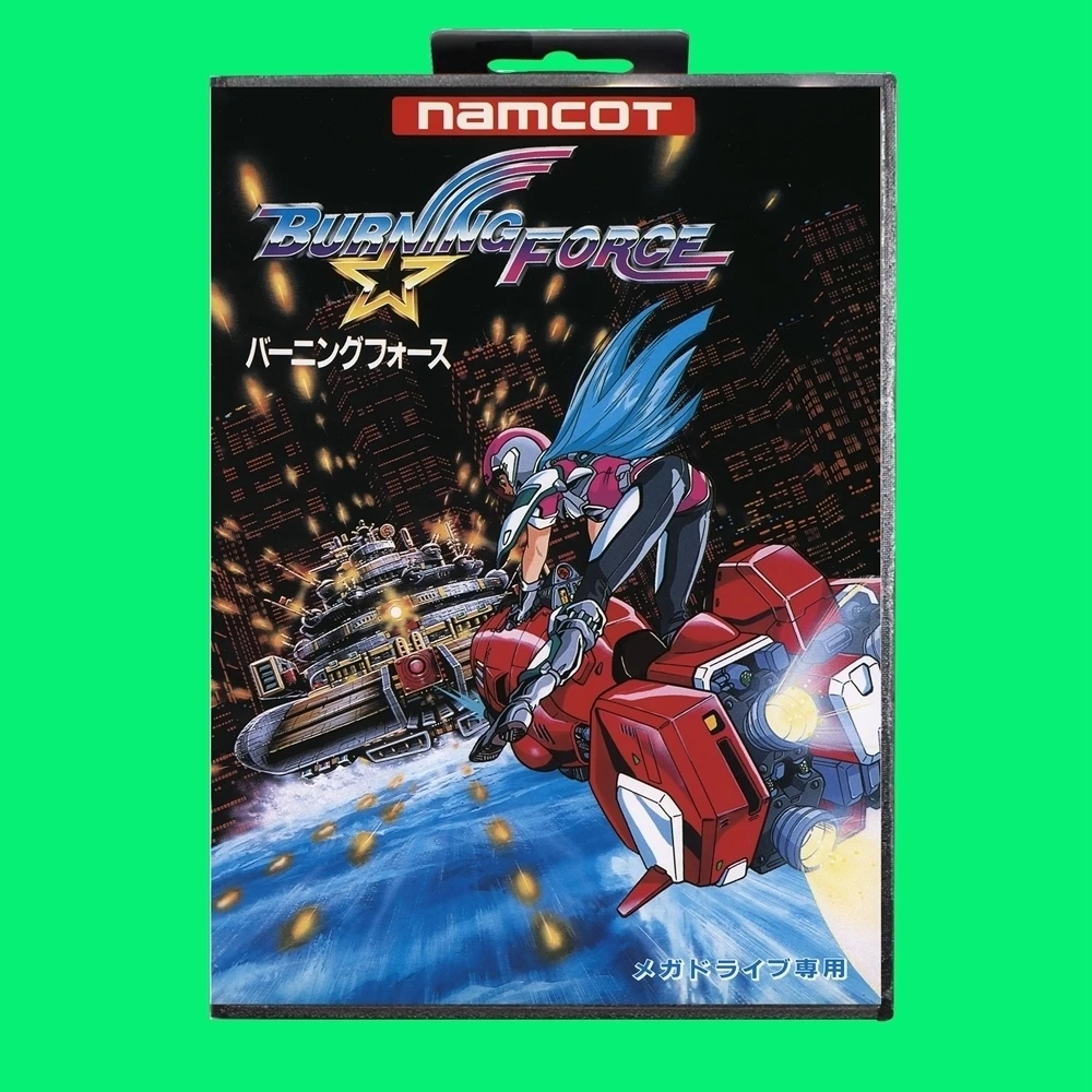 Burning Force Game Cartridge 16bit MD Game Card With JP Cover Retail Box For Sega Mega Drive