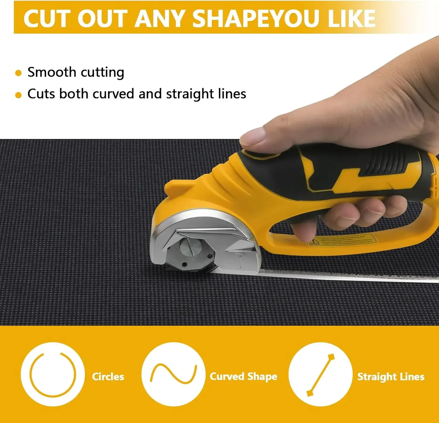 2000mAh Cordless Electric Scissors Mini Rotary Cutter Electric Cardboard Box Fabric Scissor For Leather Carpet Sewing Cardboard